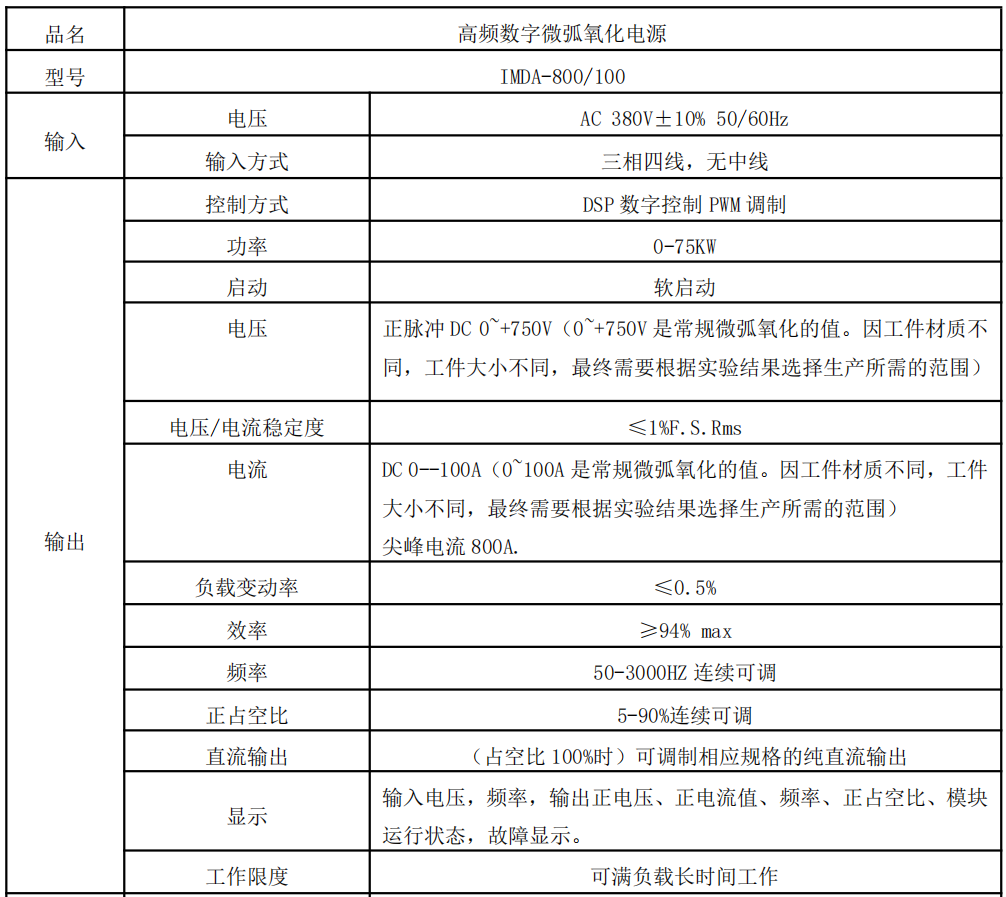 大功率高精度正脈沖電源-風冷