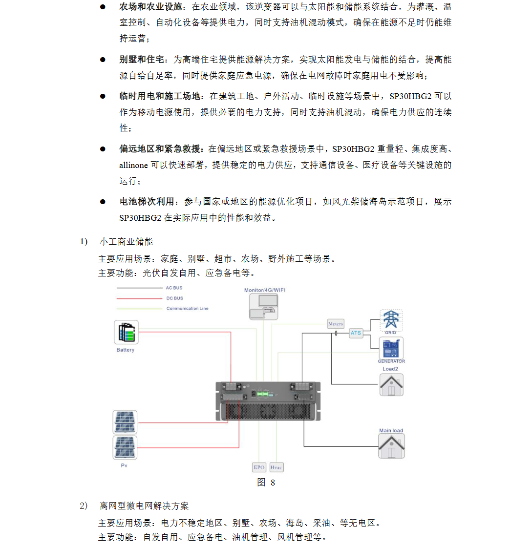 KHC-SP30HBG2微電網混合逆變器 第2代30KW風光儲柴一體機 PCS模塊